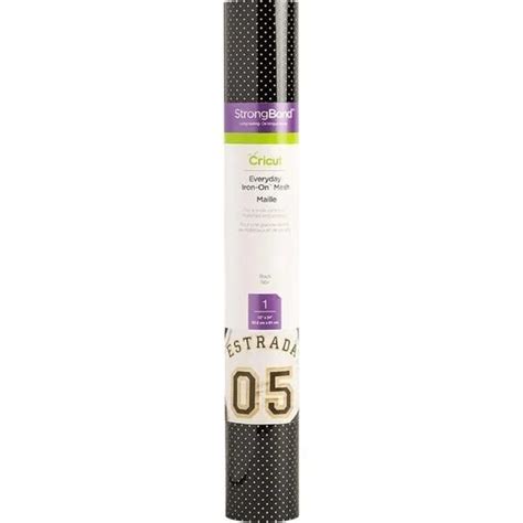 Cricut Everyday Iron-On 30x60cm (Black Mesh); Excellent results on the widest variety of materials and projects; Use as is or layer with other colors for stunning grid-like effect